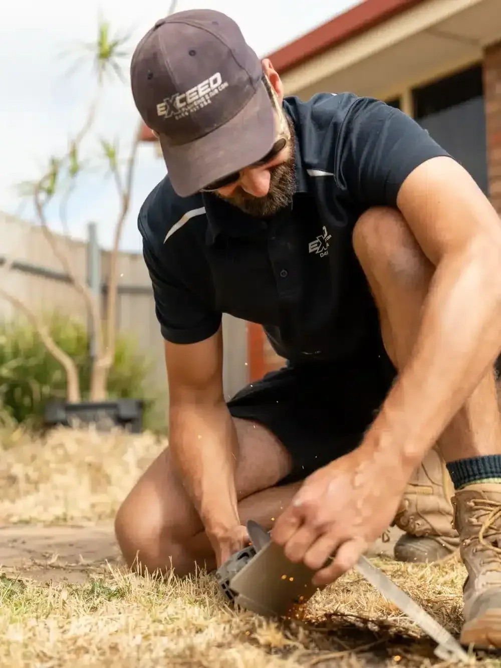A Hope Valley plumber at work on a job
